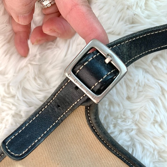 Vintage Coach Twill & Leather Crossbody - Picture 11 of 16